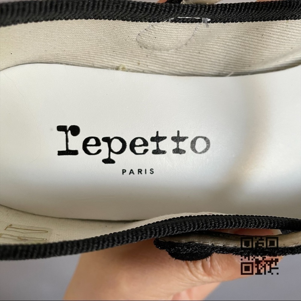 Repetto Rose Black Velvet Mary Janes w/ Silver Sparkle Low Heels - 35/5, BNIB - Picture 7 of 12